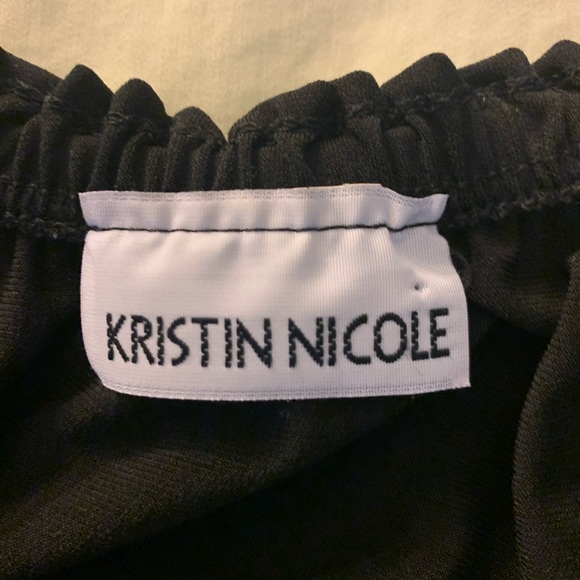 Black off the shoulder loose fit top. Size L. - Picture 9 of 9